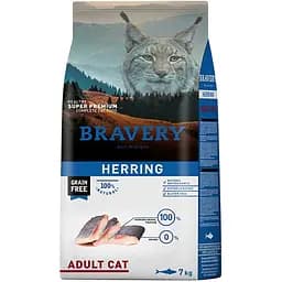 Сухой корм для котов Bravery Herring Adult Cat с сельдью 7 кг (0661 BR HERR _7KG)