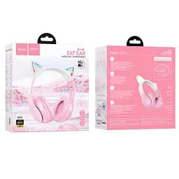 Навушники Hoco Bluetooth W42 Cat Ears over-ear BT headphones рожеві - мініатюра 2