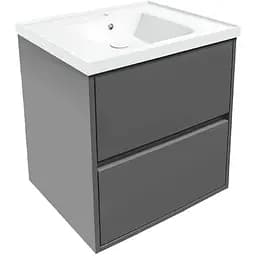 Тумба з умивальником Volle Teo 65 см сірий 15-88-61G