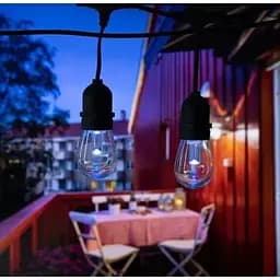 Вулична гірлянда з ретро лампами LED RGB Edison 15 шт, 220V, 10 метрів з перехідником