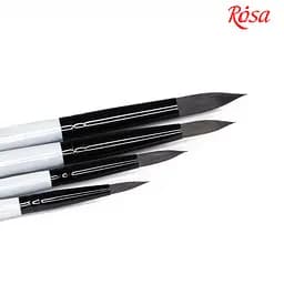 Пензель синтетика кругла TRAVEL BRUSH STREAM 158 №2 коротка ручка Rosa - мініатюра 4