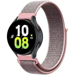 Ремінець нейлоновий на липучці BeWatch для Samsung Galaxy Watch 4/5/6 Рожевий (1011338.6UW)