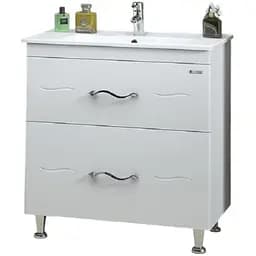 Тумба підлогова Sanwerk Миндаль 70 Білий з умивальником Qtap (MV0000888) Білий