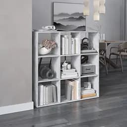 Полка для книг Vays стелаж для дому на 9 комірок M-20 Бетон