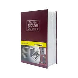 Сейф-книга з ключем для зберігання Sparta KBS-801(Bordo) мала, 18х11,5х5,5 см