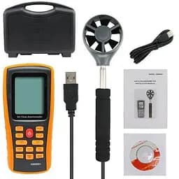 Анемометр професійний USB 0,3-45 м/с, 0-45 °C BENETECH GM8902X - мініатюра 3