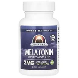 Мелатонін повільного вивільнення 2 мг Melatonin Source Naturals 240 таблеток