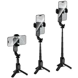 Монопод для селфі Hoco K90 Support axis smart+light Black - мініатюра 3