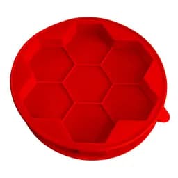 Силіконова форма для котлет 7 осередків, червона кругла форма для запікання котлет - мініатюра 6