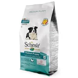 Сухий корм Schesir Dog Medium Puppy 12 кг шезир курка монопротеїновий корм для цуценят середніх порід
