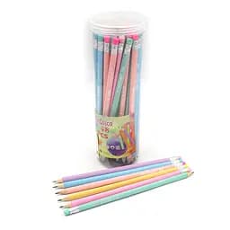 Карандаш чернографитовый Star Color Colors, HB, с ластиком, 48 шт.