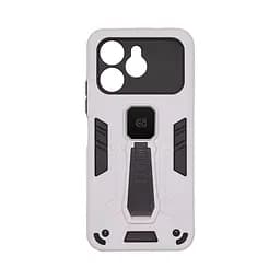 Чехол для TECNO Spark 40 4G, Proover, серый, с подставкой и магнитом, противоударный, ударопрочный, бронированный, панель-накладка, защита всего корпуса, термополиуретан (TPU) + поликарбонат (PC), ArmorStandart (ARM87281)