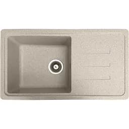 Гранітна кухонна мийка Romzha Trei 78 Gri (802) з крилом