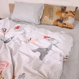 Підковдра MirSon Сатин 22-1345 Telma 143х210 см Світло-cіра з білим (2200006595342)