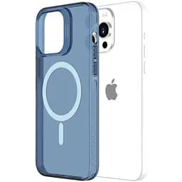 Чохол Vokamo для iPhone 15 Pro захисний з магнітним кільцем блакитний