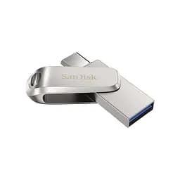 Накопичувач 256GB USB 3.1 Type-A + Type-C Dual Drive Luxe Срібний SanDisk teh0013418 - мініатюра 4