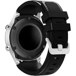 Ремінець MoU для Huawei Watch 3 Pro Classic Titanium - чорний силікон розмір L 22мм (WB544108)