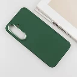 TPU чохол Bonbon Metal Style для Samsung Galaxy S23 Зелений / Army green - мініатюра 3