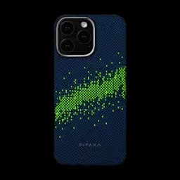 Карбоновий чохол Pitaka Tactile Woven Case (Lumintex™ Edition), що світиться в темряві, StarPeak Milky Way Galaxy для iPhone 16 Pro (KI1603PMYG) - мініатюра 2