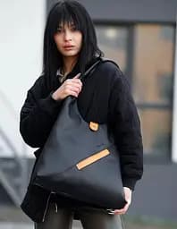 Сумка жіноча Sambag HOBO M чорний 35 х 40 х 8 см (53200129) - мініатюра 2