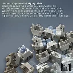 Клавіатура Epomaker AK820 Pro Flying Fish White механічна бездротова (AK820-PRO-W-FF) - мініатюра 20