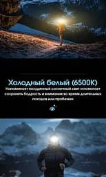 Налобний ліхтар Nitecore NU27 600лм 123м USB-C (10 режимів) біле + червоне світло (Чорний) - мініатюра 7