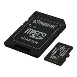 Карта пам'яті microSDXC, 128Gb, Kingston Canvas Select Plus, Class10 UHS-I U1 V10 А1, SD адаптер, до 150 МБ/с (SDCS3/128GB) - мініатюра 2