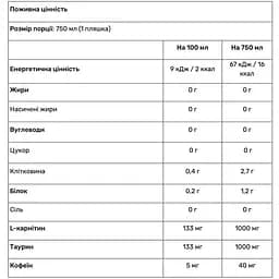 Напій з карнітином Nutrend Carnitin activity drink with caffeine апельсин 750 мл - мініатюра 2