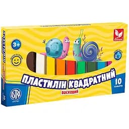 Пластилин квадратный восковый Школярик 303115006-UA 10 цветов