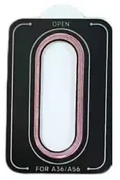 Захисне скло DK для Samsung Galaxy A36 A366 на камеру Lens Metal Ring Eagle Eye 020527 pink - мініатюра 2