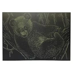 Гравюра А4 "Медведь" ГрА4-17з эконом вариант в пакете 29,7х21 см