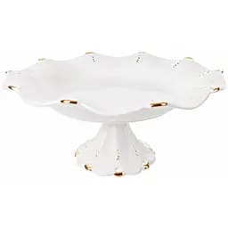 Фруктовниця на ніжці Lefard, 30,5 см, білий із золотим (946-002)