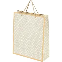 Пакет подарунковий 1633M Біло-золотий