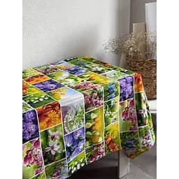 Скатертина Ecotton Першоцвіти рогожка 150 x 220 см (24621) - мініатюра 2