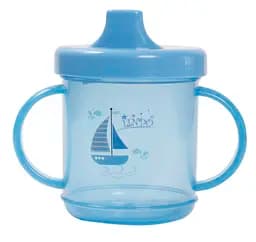 Поильник-непроливайка Lindo, с ручками, 210 мл, синий (LI 700 синий)