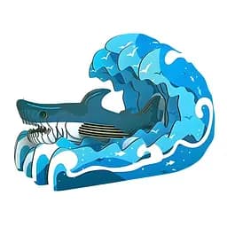 Конструктор картонний 3D-пазл Акула (ZX-158)