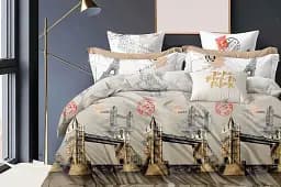 Комплект постільної білизни з компаньйоном TAG Tekstil S512 King Size (Євро maxi)