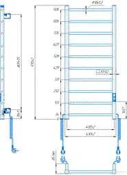 Електрична рушникосушарка HF Leeds 970x430 white matte 6.1.0803.06.WM, Білий матовий, універсальне (коннектор), Електронний - мініатюра 5