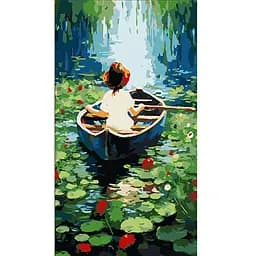 Набір для розпису по номерах Strateg Прогулянка по озеру 50х25 см (WW153)