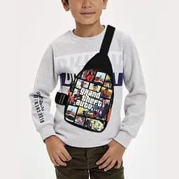 Сумка через плече дитяча GTA / Grand Theft Auto 29х17 см сумка слінг для хлопчика (02300)