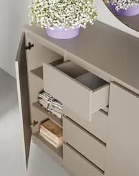 Комод в спальню MebelStar Нео 2Д4Ш 120x43x98 см Кашемір (MBS-1063) - мініатюра 3