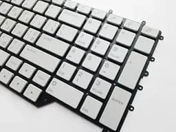 Клавіатура для ноутбуків Dell Alienware M17 R2 клавіатура біла без рамки, з різнокольоровим підсвічуванням - мініатюра 2
