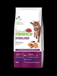 Сухий корм Trainer Natural Adult Sterilised with Salmon для стерилізованих кішок від 1 року до 10 кг.