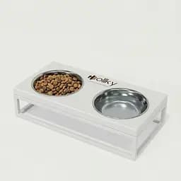 Hollky Base S — миски на подставке для маленьких собак и кошек (2 × 0,45 л)