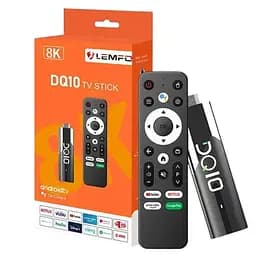 Смарт ТВ медиаплеер Android 13 SmartTV Lemfo DQ-10 TV Stick ATV 4/32 Гб с голосовым пультом