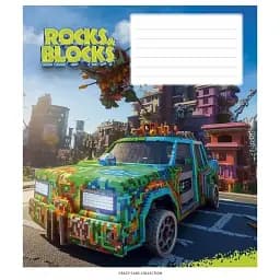 Тетрадь ученическая Школярик RocksandBlocks 012-3280K-1 в клеточку 12 листов