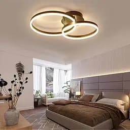 Світлодіодна чорна люстра Anelli на 2 кільця Line.F A 8008/2 BK