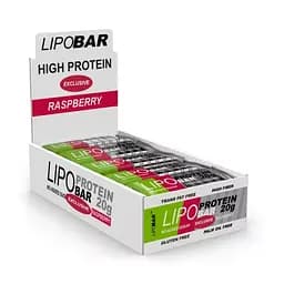 Батончик Lipobar Protein Bar БЛОК, 20*50 грамм Малина 000313956