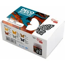 Набір акрилових фарб для декору металіки 6×20 мл Rosa ТАLENT