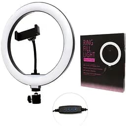 Світлодіодна лампа кільце 26 см із затискачем для телефона